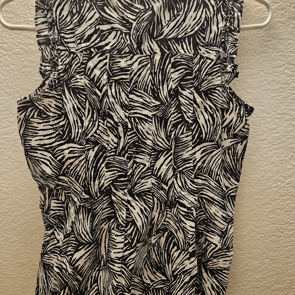 LOFT Zebra Print Ruffle Blouse - Picture 2 of 2